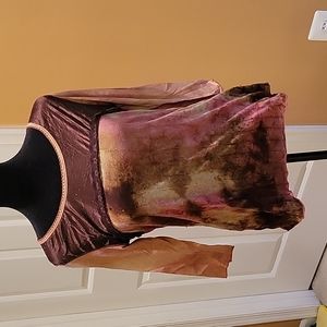 Cute multi Pink and brown top size Medium